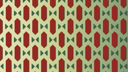 Red/green Foliage colored, Retro, Seamless, Pattern, geometric, background, to be used as decoration element texture (geometric, backdrop, shapes, repeated, to create unity and consistency)