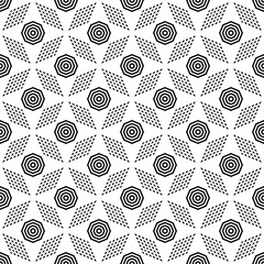 black and white seamless pattern  with circles
