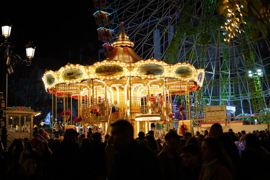 Amusement park at christmas