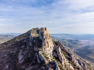 Château de Quéribus dans l'Aude (Occitanie, France)