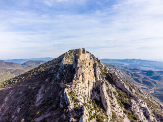 Château de Quéribus dans l'Aude (Occitanie, France)