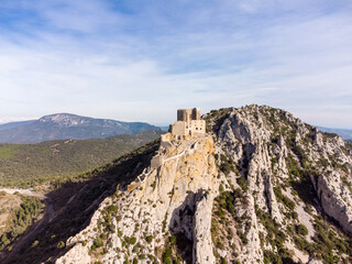 Château de Quéribus dans l'Aude (Occitanie, France)