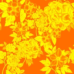 Poster Im Rahmen Watercolor seamless pattern with flowers. Vintage floral pattern. Flower seamless pattern. Botanical art. Floral botanical collection. Wedding floral set. Watercolor botanical design.  © Natallia Novik