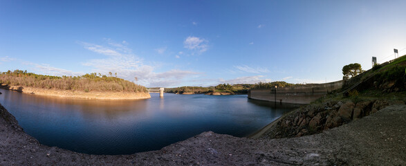 The Castelo do Bode dam (Portuguese: Barragem de Castelo do Bode) dams the Zêzere River, a...