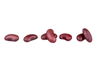 Red kidney beans on white background. With clipping path. Full depth of field. Focus stacking