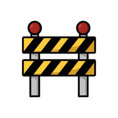 road barrier icon vector design template in white background