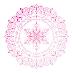 Mandala. Vintage delicate pattern. Pink lace curcle background. Islam, Arabic, Indian, ottoman motifs PNG