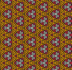 Multi color seamless abstract pattern. Background and backdrop. Multi Colored. Colorful ornamental design. Colored mosaic ornaments. Vector graphic illustration. EPS10.