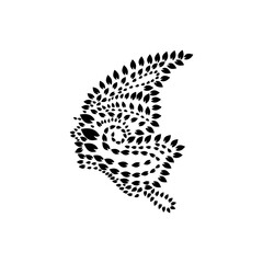 Vector logo design of face, spa, leaf, abstract art