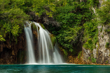 Fototapeta na wymiar The Plitvice Cascades in Croatia
