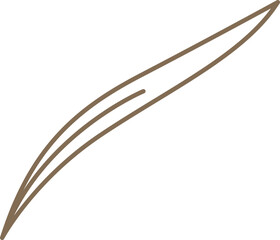 Contemporary leaves in line art style