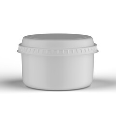Food cup container on white background
