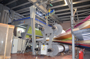 Carpet Loom Weaving Machines at Textile Weaving Factory