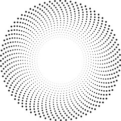 Halftone dots in circle form. round logo . vector dotted frame . design element
