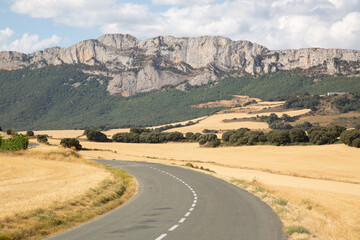 Open Road near Lapoblacion Village, Navarra; Spain