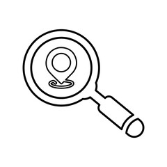 Find, local, seo outline icon. Line art vector.