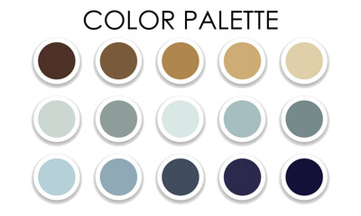 Universal color palette 2023. Color combinations. Vector