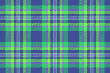 Textile seamless plaid. Check texture pattern. Fabric vector background tartan.