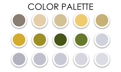 Universal color palette 2023. Color combinations. Vector