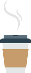 Paper coffee cup flat icon