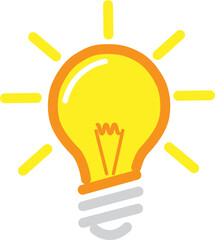 Light bulb flat icon
