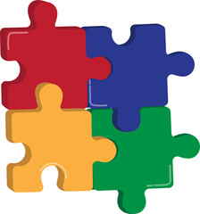 Obraz premium Jigsaw flat icon PNG