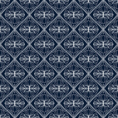 seamless damask pattern, Traditional floral pattern for background, rug, wallpaper, clothing, wrap, batik, fabric, sarong, embroidery style illustration