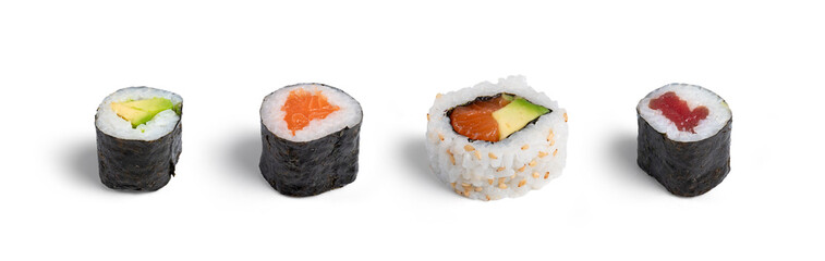 maki sushi food isolated on white background