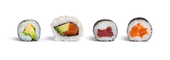 maki sushi food isolated on white background