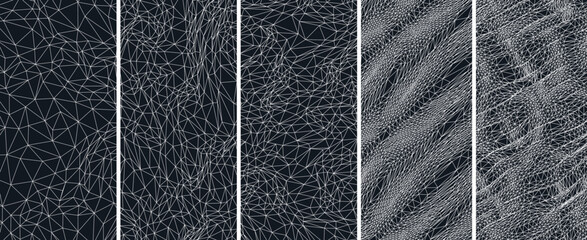 Lattice structure. Science or technology background. Graphic design. 3d grid surface. Abstract vector illustration.