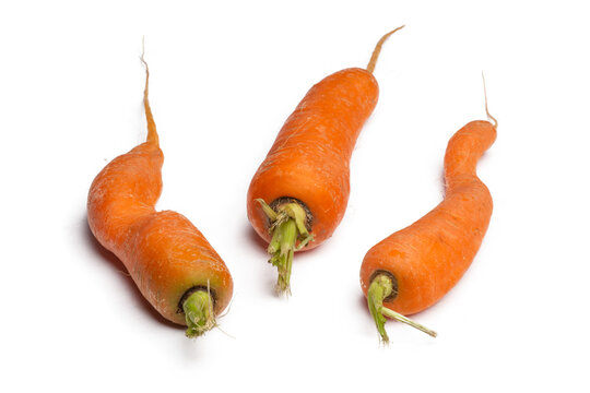 3 carrots isolated, png file
