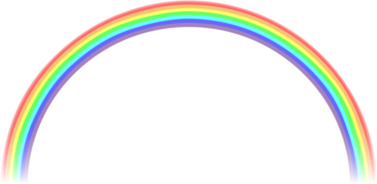 Colorful rainbow. Png image on transparent background