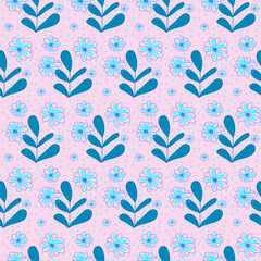Seamless vector floral pattern, spring/summer backdrop.  Seamless texture perfect for wallpapers, pattern fills, web page backgrounds, surface textures.