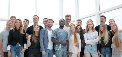 Fototapeta premium group of successful young people standing together.