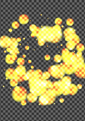 Black Ball Background Transparent Vector. Dot Sun Card. Noise Design. Golden Confetti Overlay Texture. Gold Shimmer.