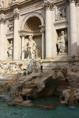 Fototapeta na wymiar Ancient Trevi Fountain in Rome