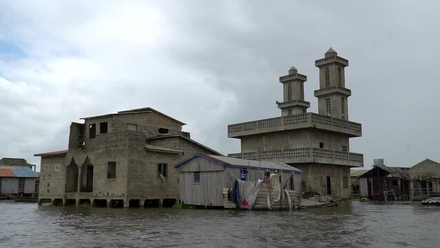 Ganvie, the Benin floating village, Africa