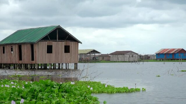 Ganvie, the Benin floating village, Africa