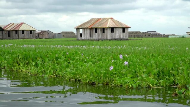 Ganvie, the Benin floating village, Africa