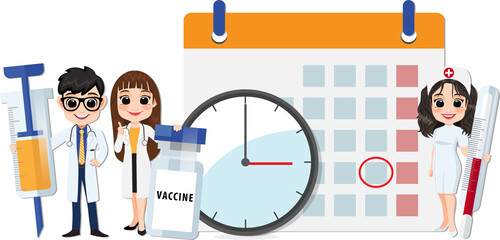 Vaccination concept with medical flat icon PNG
