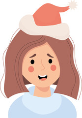 Portrait of cute santa girl