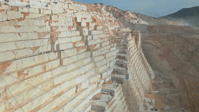 White marble quarry, one of the largest in Spain, Pinoso, Alicante, Spain