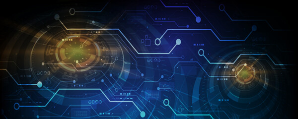 Abstract blue background image Electronic network technology concept