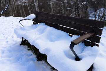 冠雪ベンチ