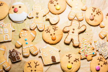 Christmas cookies, man, house