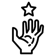hand with star line 