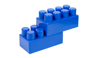 Two connected blocks of children's construction set.
