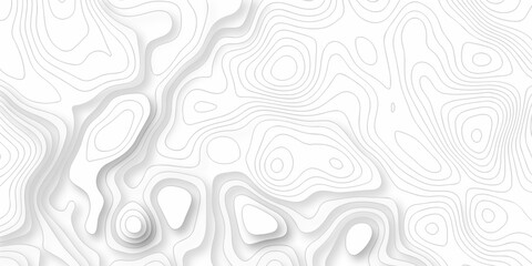 Fototapeta premium Topographic map. Geographic mountain relief. Abstract lines background. Contour maps. Vector illustration, Topo contour map on white background, Topographic contour lines vector map seamless pattern.
