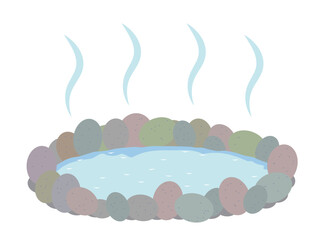 温泉のイラスト