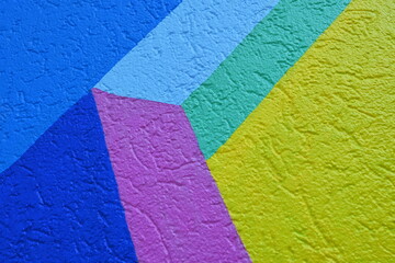 Colorful geometric pattern wall